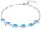KristLand Frauen Armband Handchain Weiß Vergoldet Silber Armband mit Schönen Opal Stein Party Hochzeit Geburtstag Geschenk für Damen Mädchen