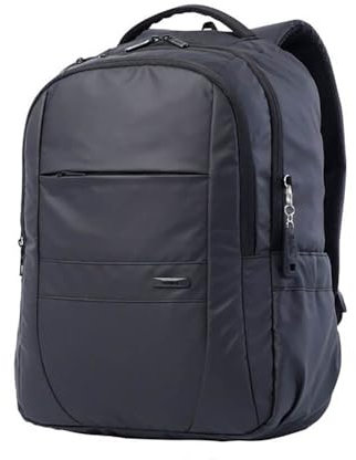 TOTTO - Mochila para Ordenador Portátil de 14 Pulgadas, Modelo Wivetto, 2 Compartimentos, Bolsillo Tablet 10, Bolsillo Botella, Correa para Maleta, Espaldar Ergonómico, Correas en S, Color Negro