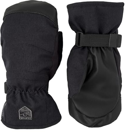 Hestra Gore-Tex Atlas Junior Handschuh für Jungen & Mädchen I Isolierte wasserdichte Fäustlinge für Wintersport & kaltes Wetter - Schwarz - 7