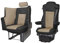 Generisch Öko-Leder LKW Sitzbezüge/Schonbezüge Passend Für Actros SOLOSTAR MP4, MP5, Schwarz - beige