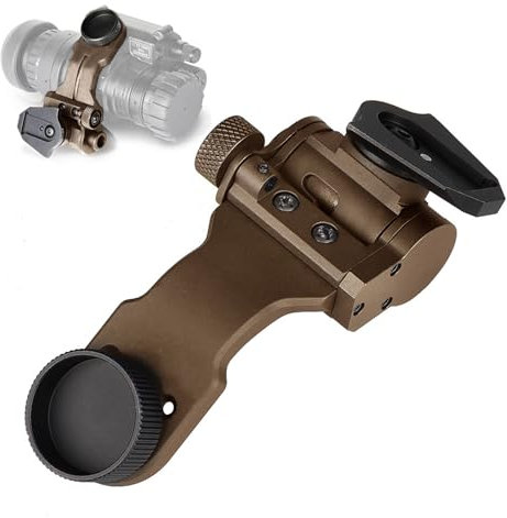 YSFHYAN NVG Arm Mount Helmhalterung Adapter,Nachtsichtbrille Schwalbenschwanz J Arm,Einfache Installation,Stabile Verbindung,Passend füR PVS 14 Nachtsichtbrille(Color:Sand)