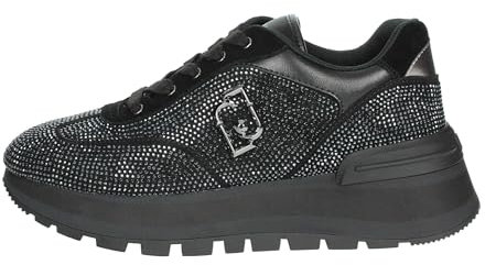 Scarpe donna Liu-Jo Amazing 23 sneaker pelle/ microfiber strass black D25LJ24 BF4053 TX288 39