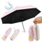 SLTAXAR Kompakter Regenschirm Sturmfest mit 8 Rippen Taschenschirm Rosa Herzform Mini Umbrella Pocket Taschenschirme Faltender UV-Regenschirm Minischirm Leicht Mini Schirm Damen für Handtasche
