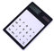 SEWACC Calculatrice à Écran Tactile Transparent Et Compact avec Alimentation Solaire Idéale pour École Bureau Noir