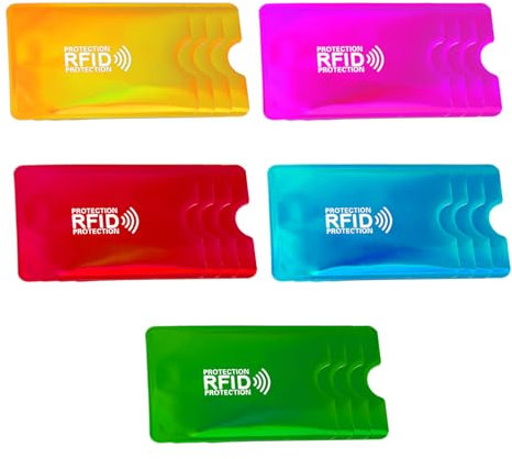 20 Stück RFID Blocker KartenhüLle,Kreditkartenhülle Karten Schutzhülle Karte Hülle Schutz Kreditkarte Kartenhüllen Kartenschutzhalter IdentitäTsdiebstahl Scheckkartenhüllen für Frauen und Männer