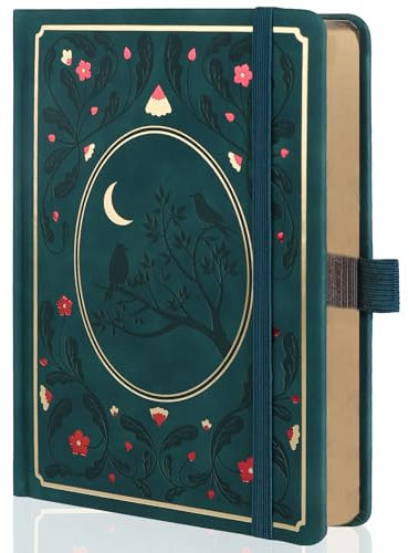 TIEFOSSI Bullet Dot-Notizbücher, A5 Hardcover-Punkttagebücher für schreibende Frauen, 160 g/m² dickes Papier, 190 nummerierte Seiten, für die Planerorganisation