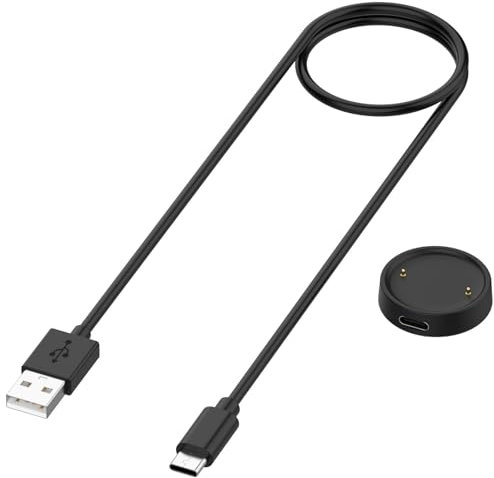 MEMELOKA Caricatore Compatibile con Amazfit Active 2/Amazfit Bip 6, 100cm USB Cavo di Ricarica per Amazfit Active 2, Nero