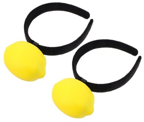 CALLARON 2stücke Zitronen-haarreif Aus Plüsch Stirnband Fake-food-haarschmuck Obst-accessoire Für Partys Und Kostüme