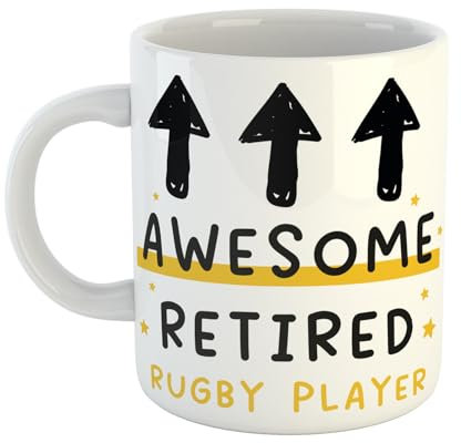 Just The Shirt Awesome Retired Rugby Player Ceramic Mug Retirement Gift for a Retiring Rugby Player