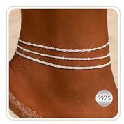 ZHESHY Bracelet Cheville Femme Argent Plaqué Or Bracelets De Cheville Réglable Imperméable Cz Cœur Scintillant Chaine De Cheville Ensemble Plage D'Été Bijoux Cadeau Pour Femmes Taile 21.5+5cm