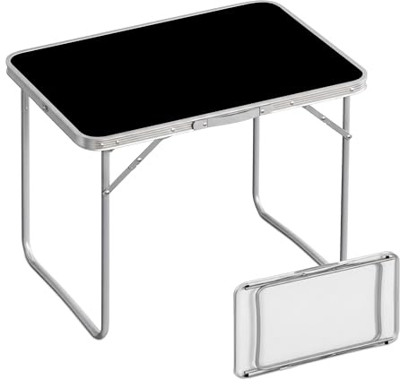 Relaxdays Campingtisch, Faltbarer Beistelltisch, HBT 68,5 x 80 x 60 cm, Camping & Picknick, Klapptisch Alu, Farbwahl