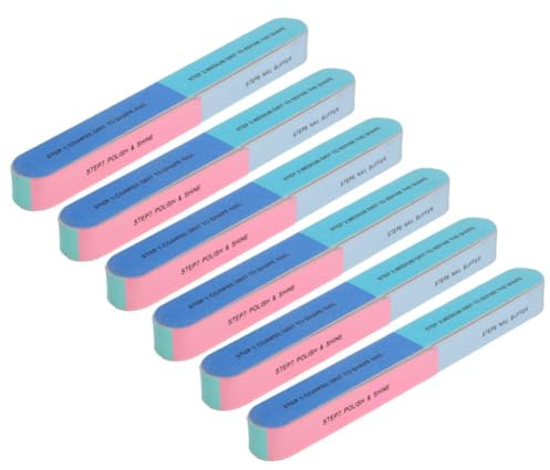 UKCOCO Blocchi Lima Unghie 8Pezzi 6 Facce 7 Fasi Spugna per Pedicure Professionale Utensili Femminili