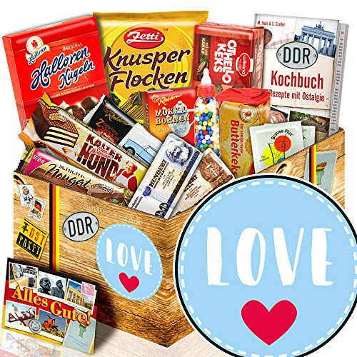 Love + Süße DDR Geschenkbox + Liebes Geschenk Partner