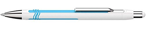 Schneider 5 Stück Kugelschreiber Epsilon blanc-cyan pte Extra Large Blau