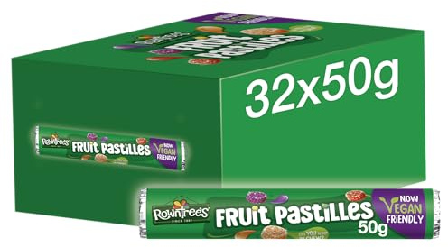 Rowntree's Fruit Pastilles Sweets Tubes, Vegan Friendly, 32 x 50 g