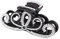 Bodhi2000® - Pinza per capelli da donna, in plastica, con strass, colore: nero