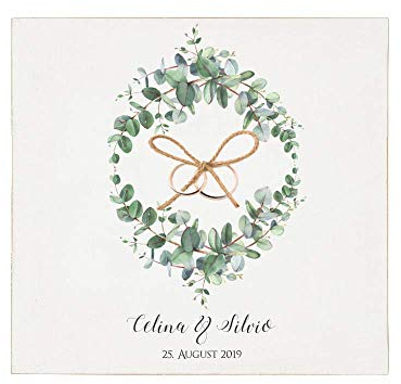 Manufaktur Liebevoll Ringkissen für die Hochzeit I aus Holz | personalisiert und unpersonalisiert (Celina & Silvio)