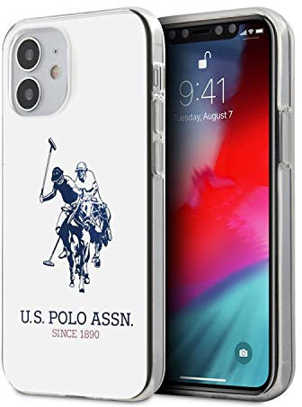 US Polo USHCP12STPUHRWH Shiny Big Logo Hülle für iPhone 12 Mini 5,4 weiß