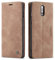 mvced Coque Compatible avec OnePlus 7,Anti-Choc Housse en Cuir Premium Flip Case Portefeuille Etui,Marron