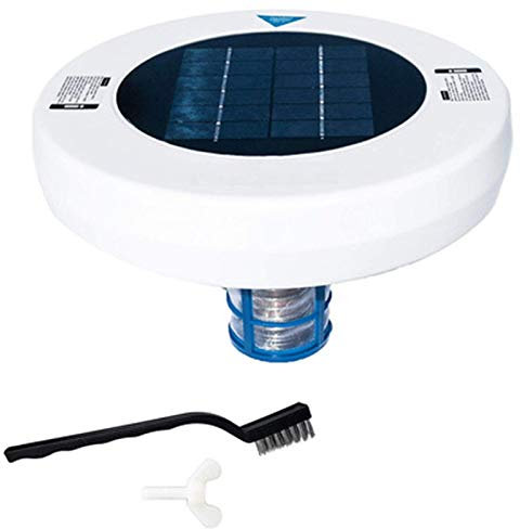 Beauneo Ionizador Solar de Piscina, Purificador de Agua de Iones de Cobre y Plata para Piscina, Ionizador de Piscina Mata-Algas para BaaEra de Hidromasaje Al Aire Libre