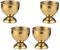 LATRAT Egg Cup Stainless Steel Metal Egg Stand, Egg Holders Stands Egg Cups for Hard Boiled Eggs Table Cups Breakfast, Golden