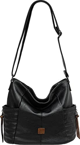 Caspar TS1073 mittelgroße sportliche Damen Crossbody Bag Umhängetasche