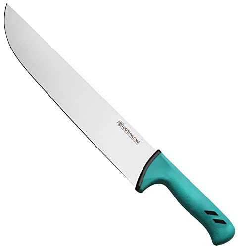 YOUSUNLONG Cuchillo de carnicero Cuchillo de chef 12 (317 mm) - Acero de molibdeno con alto contenido de carbono - Cuchillo de procesamiento de carne - Mango ergonómico y antideslizante