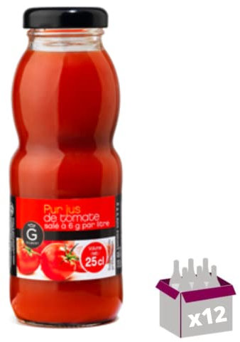 12x25cL - Pur jus de tomate - 3L