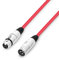 Adam Hall Cables 3 Star MMF 0100 - Cavo microfono da XLR femmina a XLR maschio, 1 m, colore: Rosso