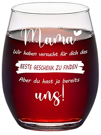 Joymaking Muttertagsgeschenke für Mama, Mama Geschenk, Muttertagsgeschenk, Weingläser Geschenke für Mama, Geschenk zum Muttertag Geburtstag Weihnachten 450ml…