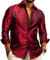 Barry.Wang Herren Paisley Bequemer Schnitt für große und große Männer Hemd Seide Business Hochzeit Freizeithemd für Männer Rosa S-3XL