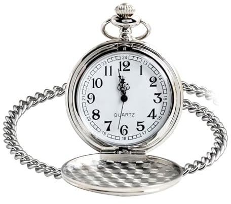 Taschenuhr Herren, Unisex Taschenuhr Mit Kette, Retro Quarz Taschenuhr, Klassische Herren-taschenuhr, Vintage Römische Ziffern Skala Quarz Taschenuhr, Retro Taschenuhr Herren Mit Kette