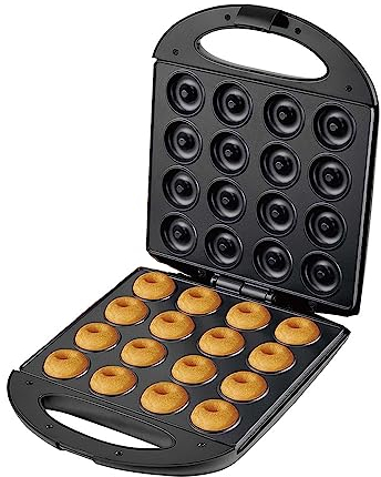 Alminionary Mini Donut Maker Machine, Mini Pancakes Maker Nonstick Electric Doughnut Maker for Breakfast, Snacks, Desserts, Home Bakery, Makes 16 Doughnuts