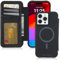 Case-Mate Wallet Folio iPhone 15 Pro Max Case - Black [12FT Drop Protection] [Compatible with MagSafe] Magnetic Flip Folio Cover Made w/Genuine Pebbled Leather, Landscape Stand, Cash and Card Holder
