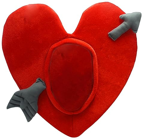 LICHENGTAI Herz Hut Kostüm Amor Bogen und Pfeil Hut Lustige Hut Plüsch Rotes Herz Hüte Cartoon Selfie Hut Foto Booth Requisiten für Halloween Karneval Valentingstag Ostern Party Festival