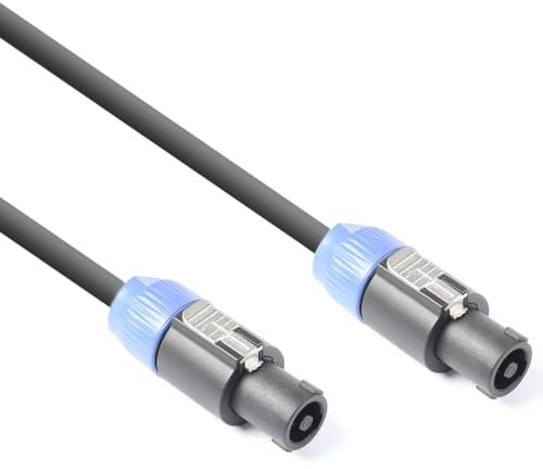 PD Connex 30m NL2 Speaker Cable - 2.5mm Conductors, Black, Male-to-Male, Rubber, Audio, Professional Audio Performances, DJ Sets, Large Venues