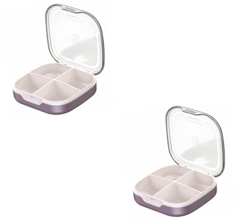 GLEAVI 2 Stk Pillendose Veranstalter Groß Parfüm-teststreifen Taschenkoffer Mini Pastillero Reisepille Versiegelter Behälter Täglicher Pillenorganisator Pp Arzneimittel Reisen Medizin-box