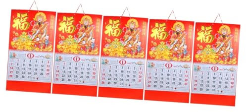 MAGICLULU 5 Stück 2024 Wandkalender 2024 Chinesischer Mondkalender 2024 Jahr Des Drachengeschenks Mondkalender Für Das Neue Jahr Feng-shui-kalender Zeitpläne Papier Empfindlich