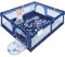 NAIZY Laufstall Baby XXL Laufgitter 150x180cm Krabbelgitter mit atmungsaktivem Netz und Rutschfester Basis für Kinder im Innen- und Außenbereich, Cartoon