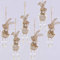 DAHI 6X Coniglio Pasquale in Legno da Appendere, Decorazioni Pasquali in Legno, Coniglietti Pasquali Decorativi, Decorazioni Albero di Pasqua