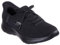 Skechers Damen Fabric, Black KNT/Gunmetal Trim, 38.5 EU