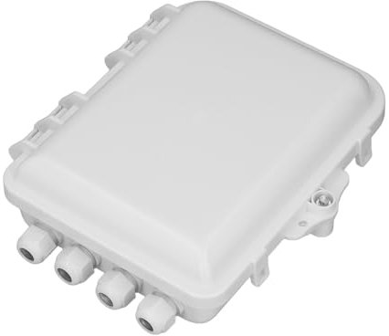 Fiber Distribution Box, Optic Terminal Junction Splitter Box Waterproof 12 Wall Mounted Optical Fiber Termination Distribution Box Fiber Termination Kit