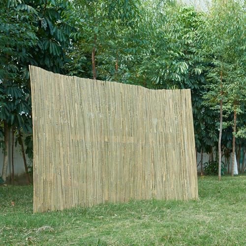 casa.pro Canisse en Bambou Brise-Vue Naturel Occultant pour Jardin Terrasse Balcon Protection Contre Vent Soleil Clôture Décorative Séparation Résistant Facile à Installer Naturel