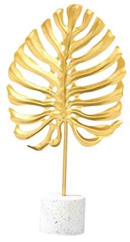 TOPPERFUN Eisen Monstera Garten Accessoire Wohndekoration Größe Goldenes Künstlerisches Ornament Für Home Desktop Decor