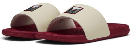 PUMA COOL CAT 2.0 GREENSIDE, Sandale glissante Unisexe, ALPINE SNOW-DARK CRIMSON,