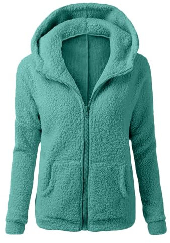 Vetement Femme Hiver Veste Polaire à Capuche Zippé à Manche Longue Pull Avce Poche Manteau Chic Et Elegant Chaud Sweat Pas Cher Hoodie Y2K, Polaire Veste Femme, Sweat à Capuche Chaud Laine Zippé Tops