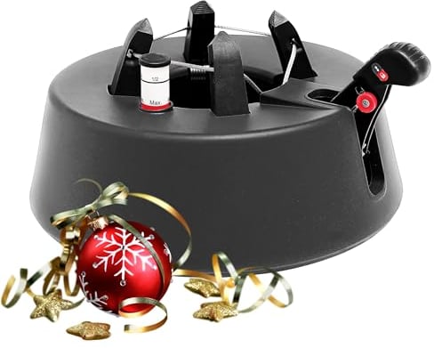 Blumixx Christmas-World Christbaumständer, Modell Taunus, für Baumhöhe bis 2,25 m, Weihnachtsbaumständer Tannenbaumständer mit Fußhebelfunktion und Einseiltechnik, 2,0 Liter Wassertank, Anthrazit