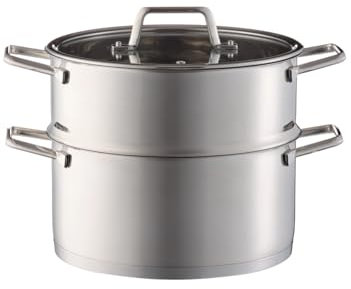 Brandani Vaporera Free Inox 6 l – SKU 51124 – Acero inoxidable 18/10 con doble cesta
