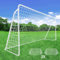 Porte da calcio, 365 x 182 cm / 240 x 150 cm, grande porta da calcio per bambini e adulti, con 2 rete per cortile, giardino, le spiagge, le scuole (Con 1 rete da calcio, 365 x 182 cm - Set di 1)