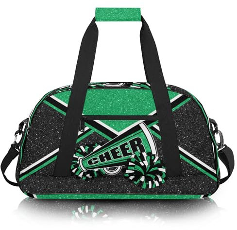Turnbeutel für Cheerleader, Cheer Duffle Bag für Frauen, Handgepäcktasche, Weekender-Tasche, Reisetasche, Cheerleading-Duffel Bag, Grün